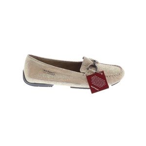 NWT HUSH PUPPIES size 11 gold mettalic over cream mules - new with tags